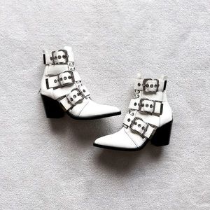 Jeffrey Campbell Caceres White Buckle Boot